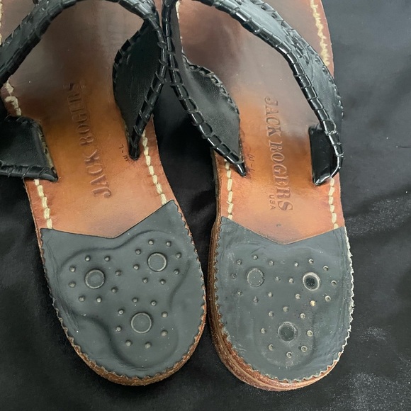 Jack Rogers Classic Jacks Flat Sandals in Black - Picture 8 of 10